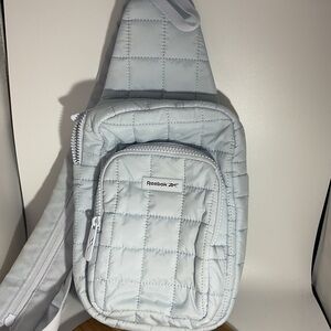 Reebok Quilted Baby Blue Crossbody Mini Backpack Bag